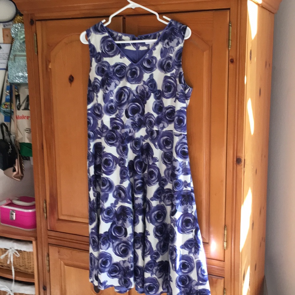 Charter Club dress blue floral
